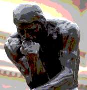 Il pensatore.A Rodin imm. elaborata